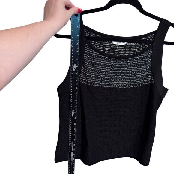 MISOOK- 2 Piece Matching Tank Sweater Set Black Blue Metallic, Size L Petite - Picture 12 of 14